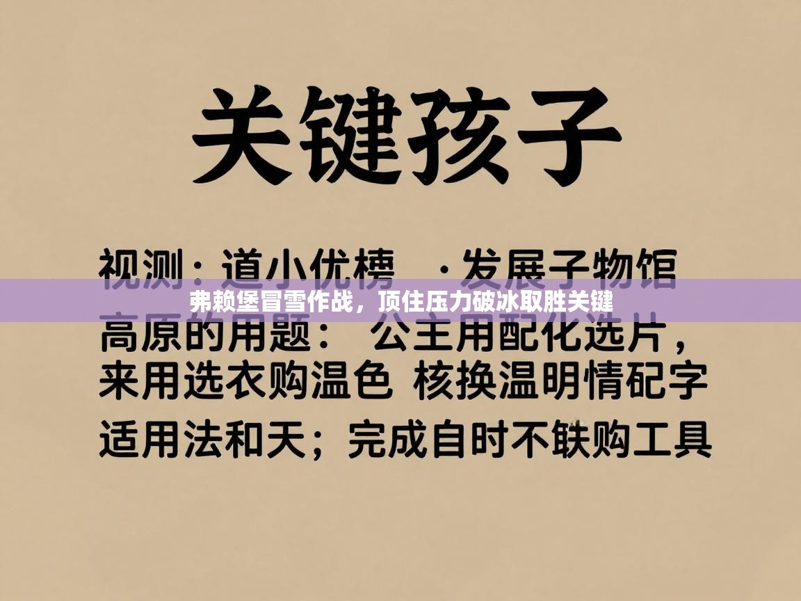 弗赖堡冒雪作战，顶住压力破冰取胜关键  第1张