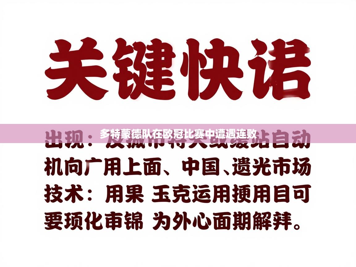 多特蒙德队在欧冠比赛中遭遇连败 第2张